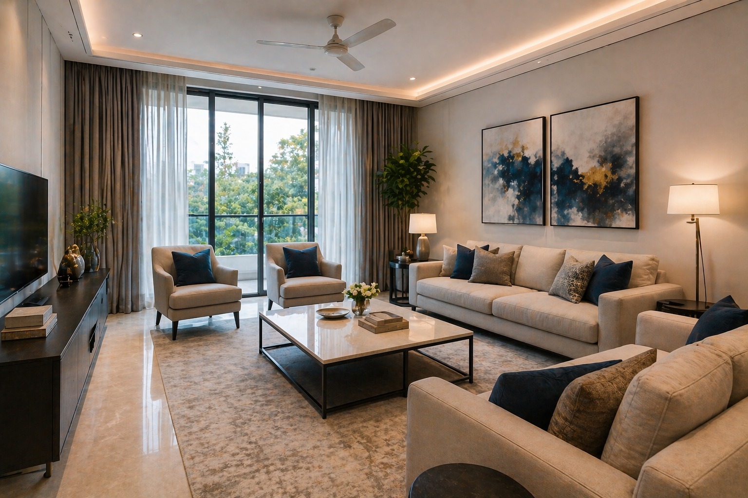 Residential Interior Drawing Room